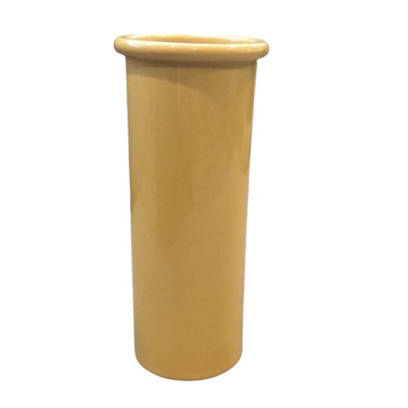 Dansk Yellow Ceramic Vase Glazed Pottery MidMod Vintage - Picture 1 of 4